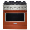 KitchenAid 36-inch Freestanding Gas Range with Even-Heat™ True Convection KFGC506JSCKFGC506JSC