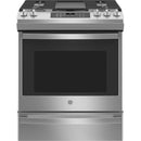 GE 30-inch Slide-in Gas Range with Convection Technology JGS760SPSSJGS760SPSS