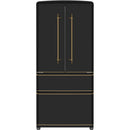 Forno 33-inch, 18 cu. ft. Counter-Depth French Four Door Refrigerator with Interior Ice Maker FFFFD1791-33BLK IMAGE 1