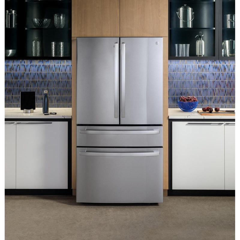 GE Profile 23.3 Cu. Ft. Smart Counter-Depth Fingerprint Resistant 4-Door French-Door Refrigerator with Door In Door PJD23BYWFS IMAGE 14