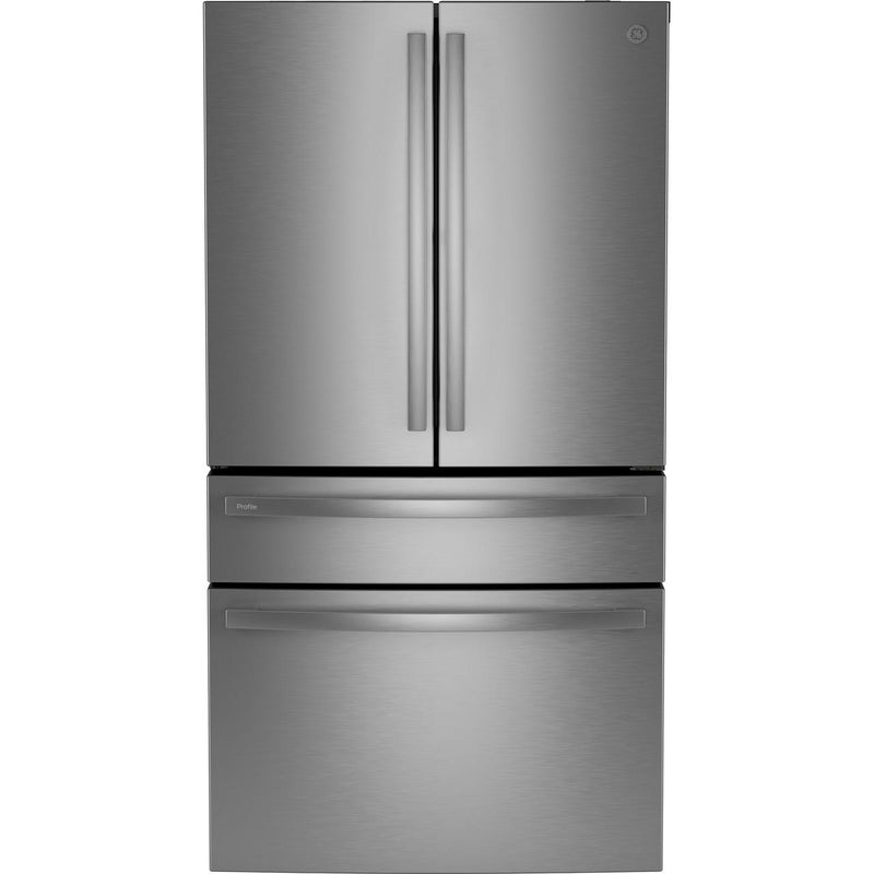 GE Profile 23.3 Cu. Ft. Smart Counter-Depth Fingerprint Resistant 4-Door French-Door Refrigerator with Door In Door PJD23BYWFS IMAGE 1