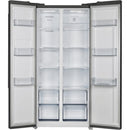Forno 33-inch, 15.6 cu.ft. Freestanding Side-by-Side Refrigerator with LED Display on Door FFRBI1805-33BLKFFRBI180533BLK