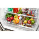 Whirlpool 30-inch, 19.7 cu.ft. Freestanding French 3-Door Refrigerator with Exterior Water Dispenser with EveryDrop® Filtration (Black Stainless Fingerprint Resistant)WRF560SEHV