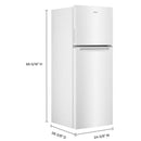 Whirlpool 24-inch, 12.9 cu.ft. Freestanding Top Freezer Refrigerator WRT313CZLW