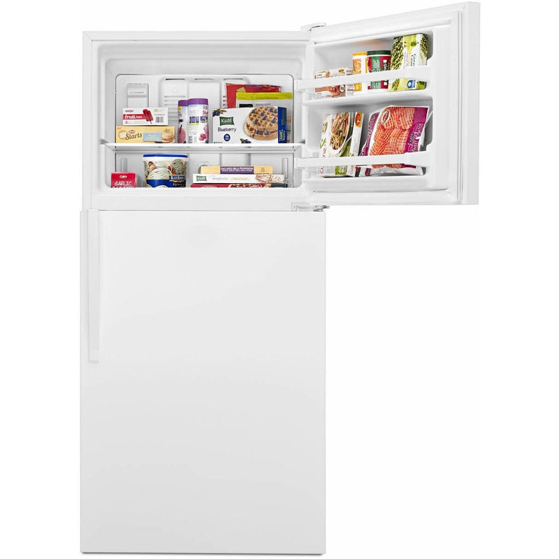 Whirlpool 30-inch, 18.2 cu.ft. Freestanding Top Freezer Refrigerator with Flexi-Slide™ Bin WRT318FZDW