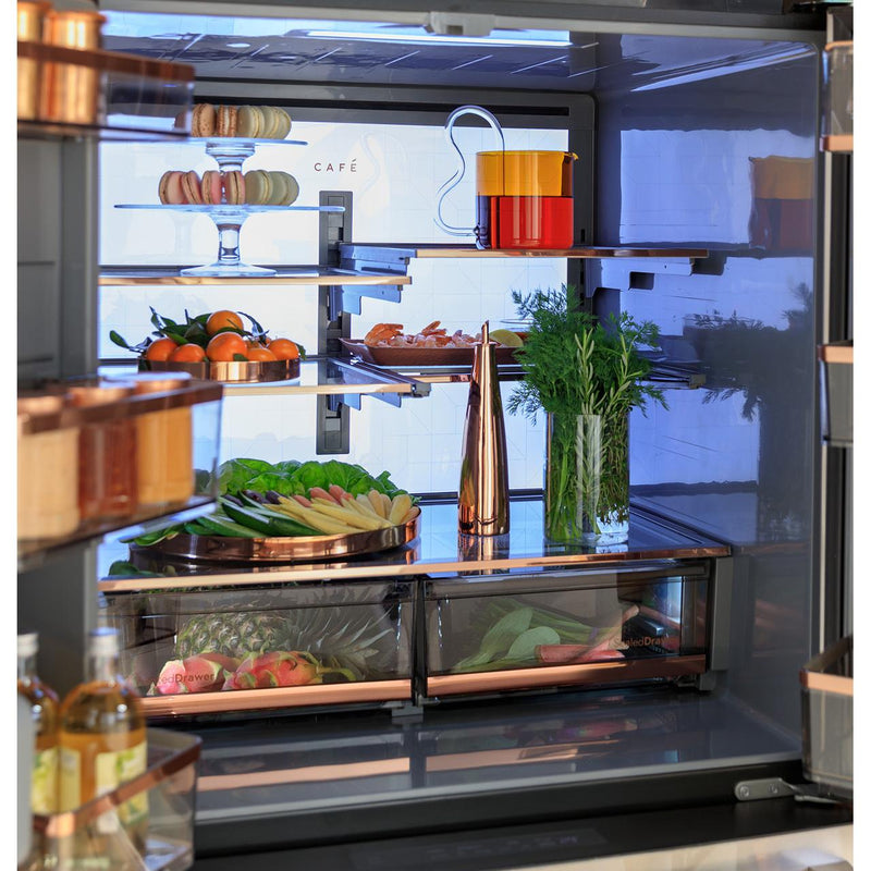 Café 22.9 Cu. Ft. Smart Counter-Depth Quad-Door Refrigerator with Dual-Dispense AutoFill Pitcher CHE23DM5WS5 IMAGE 11