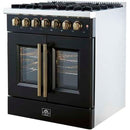 Forno 30-inch Freestanding Dual Fuel Range with French Door FFSGS6356-30BLK IMAGE 10