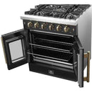 Forno 30-inch Freestanding Gas Range with French Door FFSGS6444-30BLK IMAGE 11