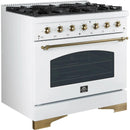 Forno 36-inch Freestanding Dual-Fuel Range with Convection Technology FFSGS6113-36WHT IMAGE 3