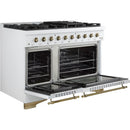 Forno 48-inch Freestanding Dual-Fuel Range with Convection Technology FFSGS6113-48WHT IMAGE 2