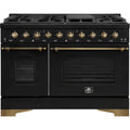 Forno 48-inch Freestanding Dual-Fuel Range with Convection Technology FFSGS6113-48BLK IMAGE 1