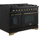 Forno 48-inch Freestanding Dual-Fuel Range with Convection Technology FFSGS6113-48BLK IMAGE 3