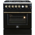 Forno 30-inch Freestanding Gas Range with Convection Oven Technology FFSGS6274-30BLK IMAGE 1