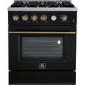 Forno 30-inch Freestanding Gas Range with Convection Technology FFSGS6277-30BLK IMAGE 1
