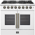 Forno 36-inch Freestanding Dual Fuel Range with True European Convection Technology FFSGS6356-36WHT IMAGE 1