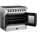 Forno 36-inch Freestanding Dual Fuel Range with True European Convection Technology FFSGS6356-36WHT IMAGE 7