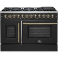 Forno 48-inch Freestanding Dual-Fuel Range with True European Convection Technology FFSGS6356-48BLK IMAGE 1