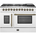 Forno 48-inch Freestanding Dual-Fuel Range with True European Convection Technology FFSGS6356-48WHT IMAGE 1