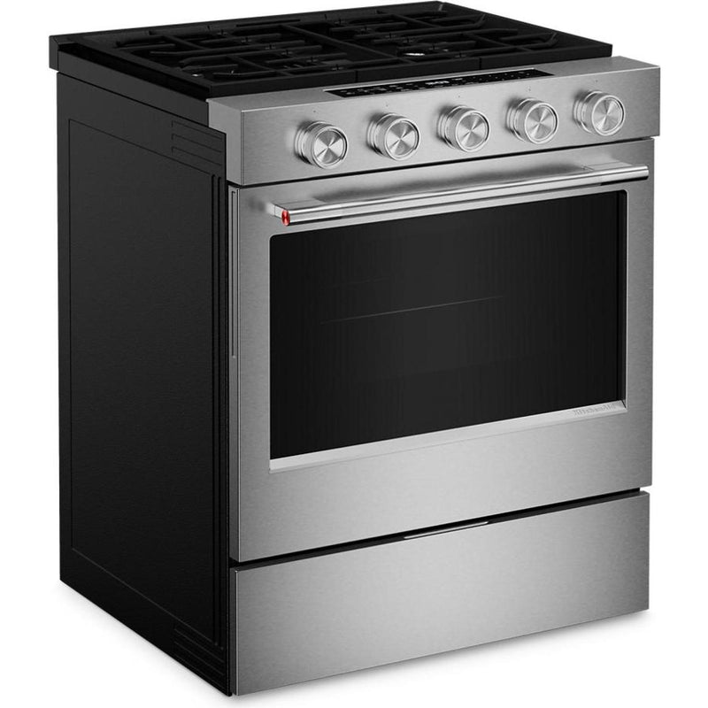  KitchenAid 30-inch Smart Slide-in Gas Range with Convection Cooking Modes KSGS330SPS IMAGE 10