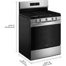  Whirlpool 30-inch Gas Range with Air Cooking Technology and Steam Clean WFGS4530SS IMAGE 13