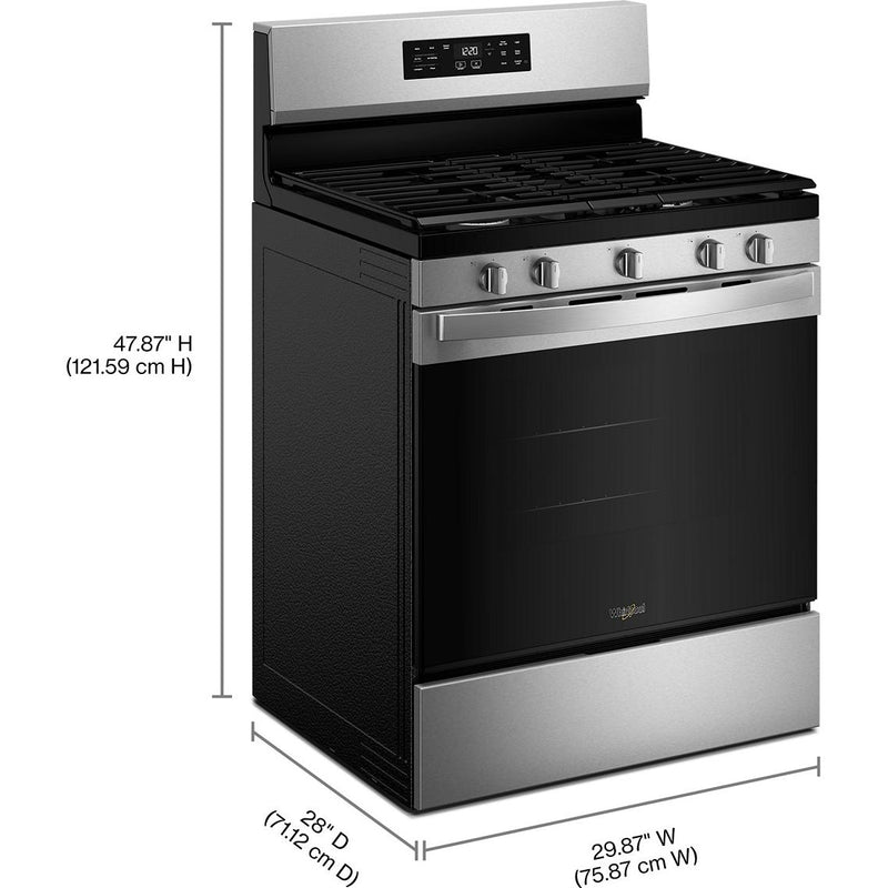  Whirlpool 30-inch Gas Range with Air Cooking Technology and Steam Clean WFGS4530SS IMAGE 13