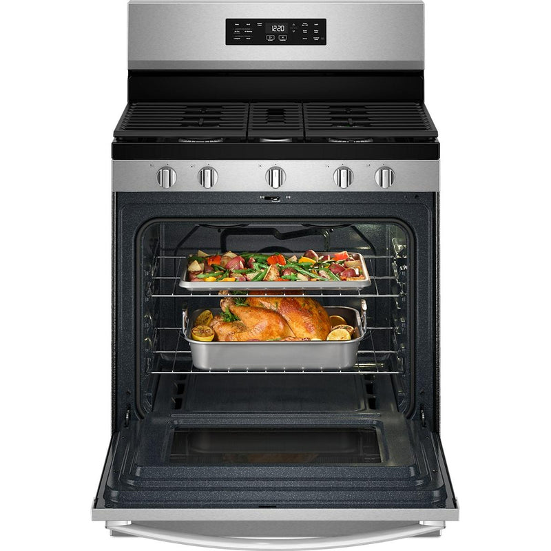  Whirlpool 30-inch Gas Range with Air Cooking Technology and Steam Clean WFGS4530SS IMAGE 3