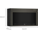  KitchenAid 30-inch, 1.1 cu. ft. Over-the-Range Microwave Oven with Air Fry Technology KMMF530PBE IMAGE 9