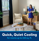 GE® 11,000 BTU Smart Heat/Cool with Heat Pump Electronic Window Air Conditioner for Large Rooms up to 550 sq. ft. (AWGP12WWF) (AWGP12WWF)