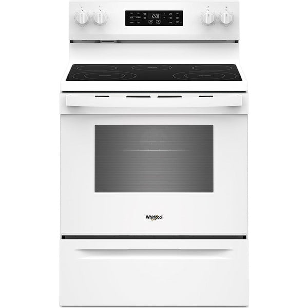  Whirlpool 30-inch Electric Range with Air Cooking Technology and Steam Clean WFES4530SW IMAGE 1