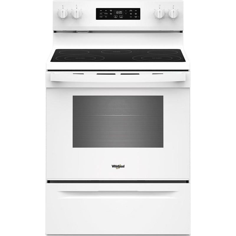  Whirlpool 30-inch Electric Range with Air Cooking Technology and Steam Clean WFES4530SW IMAGE 1