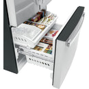 GE 36-inch, 21.9 cu.ft. Counter-Depth French 3-Door Refrigerator with Interior Ice Maker GWE22JYMFSGWE22JYMFS