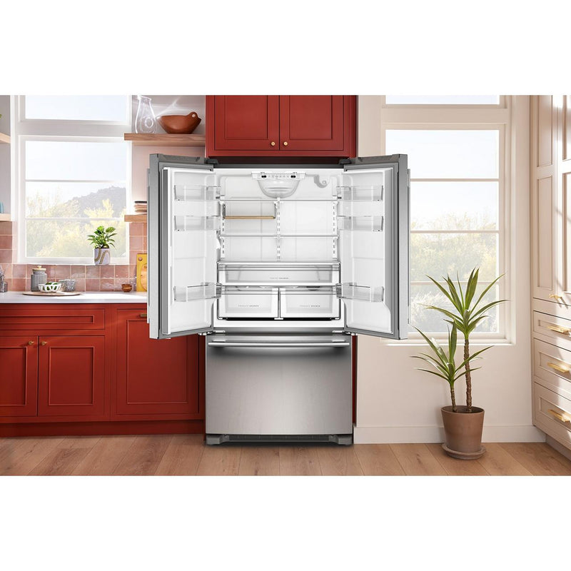 きり　36 KitchenAid 36-inch, 20 cu. ft. Counter-Depth French 3-Door Refrigerato
