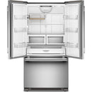  KitchenAid 36-inch, 21.9 cu. ft. Counter-Depth French 3-Door Refrigerator with Ice Maker KRFC136TPS IMAGE 3