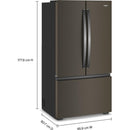  Whirlpool 36-inch, 24 cu. ft. Counter-Depth French 3-Door Refrigerator WRFC3036RV IMAGE 7