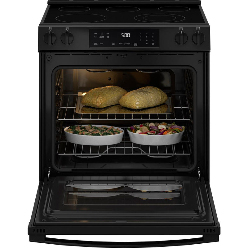  GE 30-inch Slide-in Electric Range with Crisp Mode GRS500PVBB IMAGE 2