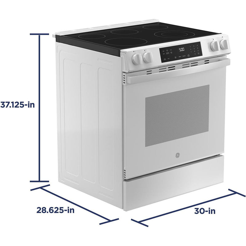  GE 30-inch Slide-in Electric Range with Crisp Mode GRS500PVWW IMAGE 13