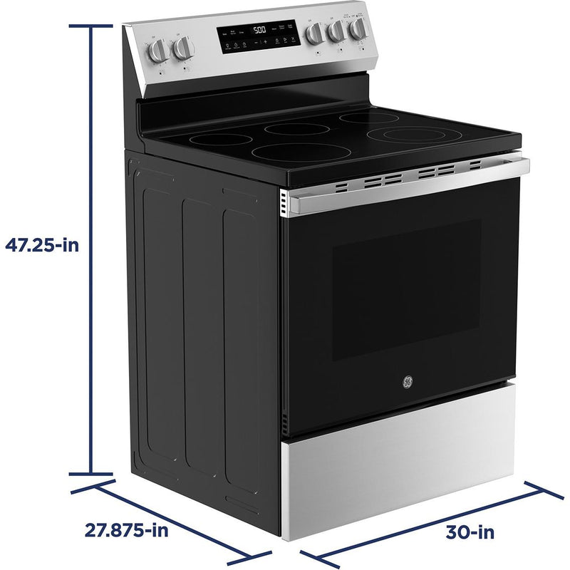  GE 30-inch Freestanding Electric Range with Crisp Mode GRF500SVSS IMAGE 14