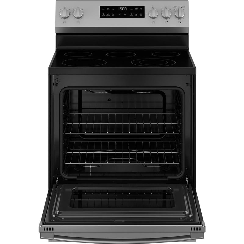  GE 30-inch Freestanding Electric Range with Crisp Mode GRF500SVSS IMAGE 3
