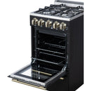  Forno Lamazze 20" Freestanding Gas Range FFSGS6265-20BLK IMAGE 5