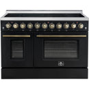  Forno 48-inch Freestanding Electric Range with True European Convection Technology FFSEL6011-48BLK IMAGE 1