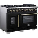  Forno Capriasca 48" Freestanding French Door Gas Range FFSGS6460-48BLK IMAGE 3