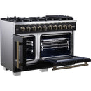  Forno Capriasca 48" Freestanding French Door Gas Range FFSGS6460-48BLK IMAGE 4