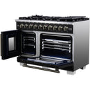  Forno Capriasca 48" Freestanding French Door Gas Range FFSGS6460-48BLK IMAGE 8