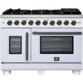  Forno Capriasca 48" Freestanding French Door Gas Range FFSGS6460-48WHT IMAGE 1