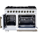  Forno Capriasca 48" Freestanding French Door Gas Range FFSGS6460-48WHT IMAGE 2
