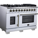 Forno Capriasca 48" Freestanding French Door Gas Range FFSGS6460-48WHT IMAGE 3