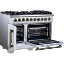  Forno Capriasca 48" Freestanding French Door Gas Range FFSGS6460-48WHT IMAGE 4