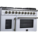  Forno Capriasca 48" Freestanding French Door Gas Range FFSGS6460-48WHT IMAGE 6