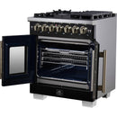  Forno Capriasca 30" Freestanding French Door Dual Fuel Range FFSGS6387-30BLK IMAGE 11