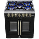  Forno Capriasca 30" Freestanding French Door Dual Fuel Range FFSGS6387-30BLK IMAGE 12